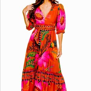 Farm Rio Maxi Flowers Maxi Dress NWT Size M